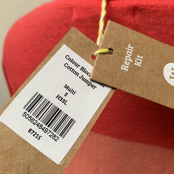 Woolovers rainbow thin knit jumper size small *new* - Picture 7 of 15